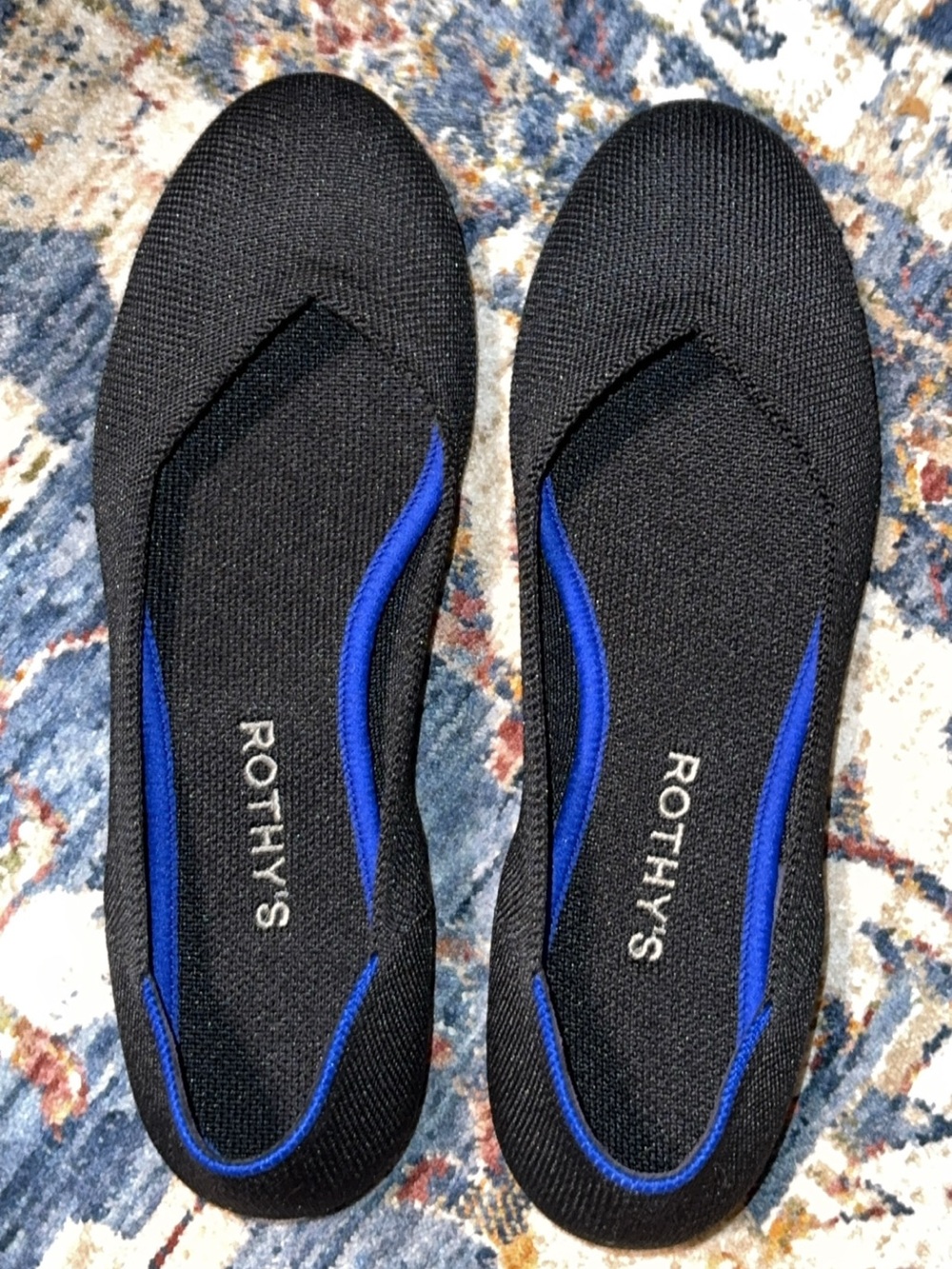 ROTHY’S MODEL 001 BLACK SOLID WOMEN SIZE 8 ROUND TOE FLAT SHOES 001-112